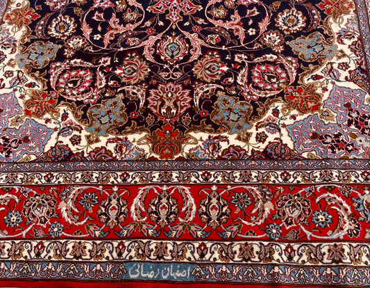 Isfahan Vintage Silk Foundation Rug